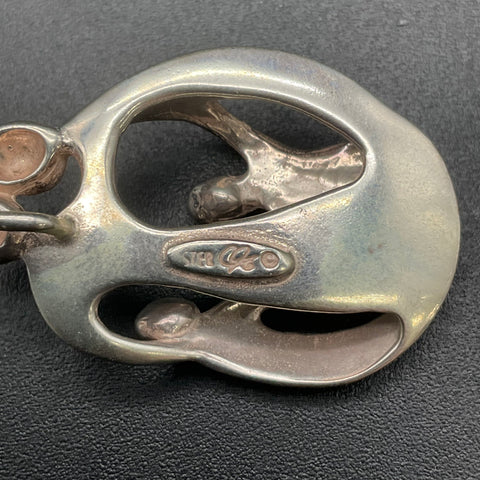 Carolyn Pollack Sterling Silver Loving Family Heart Pendant Vintage COA