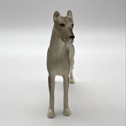Vintage Ceramic Great Dane Dog Figurine Standing Glossy Glaze 6 Inch