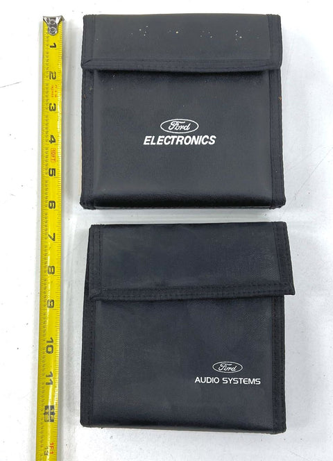 Lot of 2 Vintage Ford OEM CD Holder Case Car Audio Storage Wallet Accessory