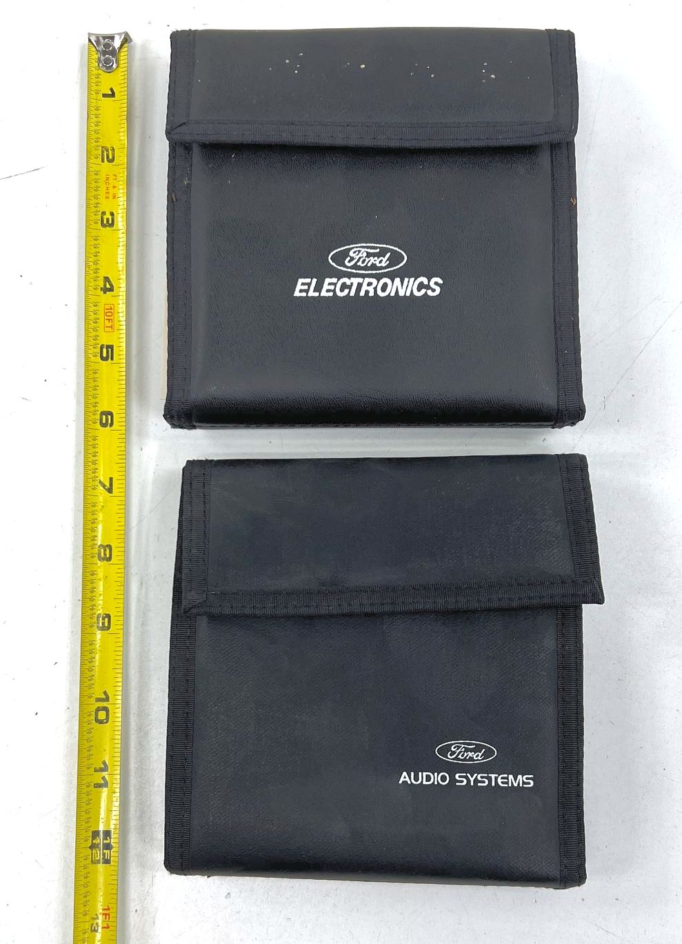 Lot of 2 Vintage Ford OEM CD Holder Case Car Audio Storage Wallet Accessory