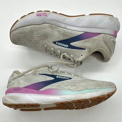 Brooks Ghost 16 Grey Purple Gradient Neutral Running Shoes Size 9