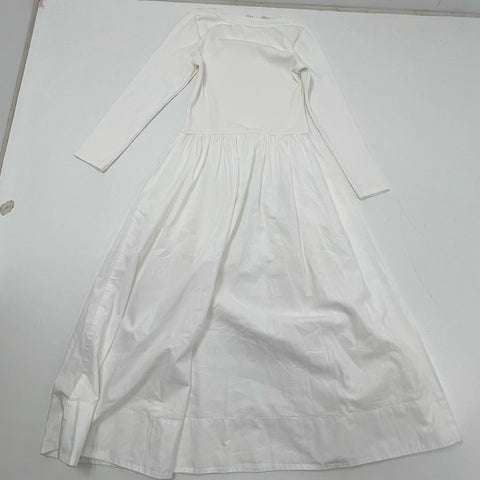 Free People Sunday Scoop White Mixed Media Maxi Dress Women's XS NWT