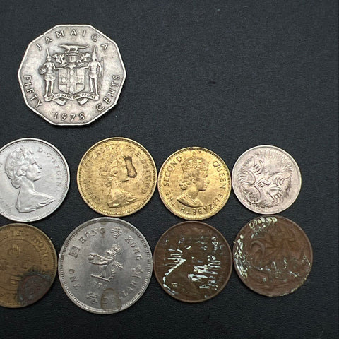 Vintage World Coin Lot Jamaica Canada Australia Hong Kong British Coins