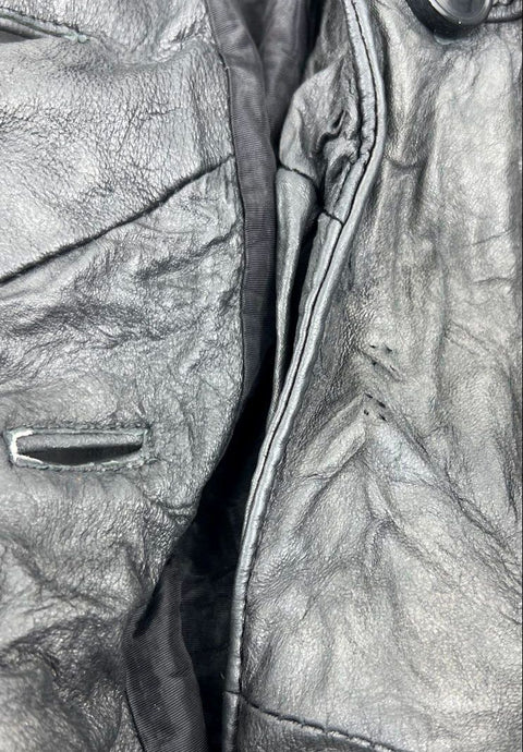 Vintage 70s Dan Di Modes 24k Leather Belted Trench Coat Jacket Made in USA