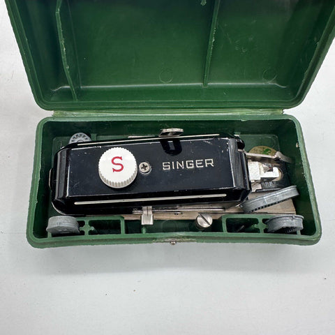 Vintage Singer 160506 Buttonholer Sewing Machine Attachment Case & Manual