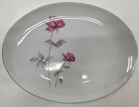 Nasco Rose Bramble Fine China 8 Piece Set Serving Platter Bowls Plates Vintage