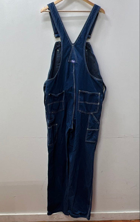 Vintage 90s Big Smith Denim Bib Overalls Carpenter Workwear Indigo Sz 36x36