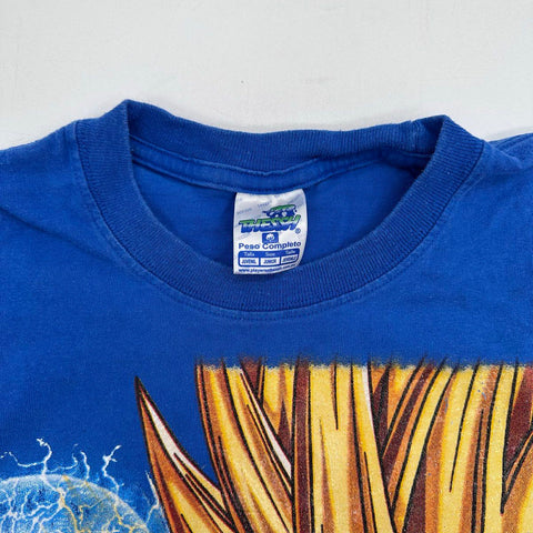 Dragon Ball Z Majin Vegeta Graphic T-Shirt Blue Thessh Sz Junior