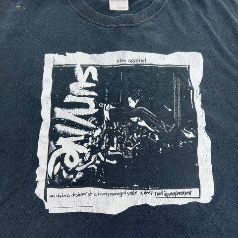 Vintage 2006 Rise Against Survive Band Graphic T-Shirt Punk Rock Gildan Sz L