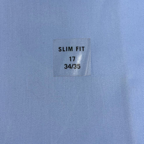 Calvin Klein Slim Fit Infinite Non-Iron Blue Dress Shirt Sz 17 34/35