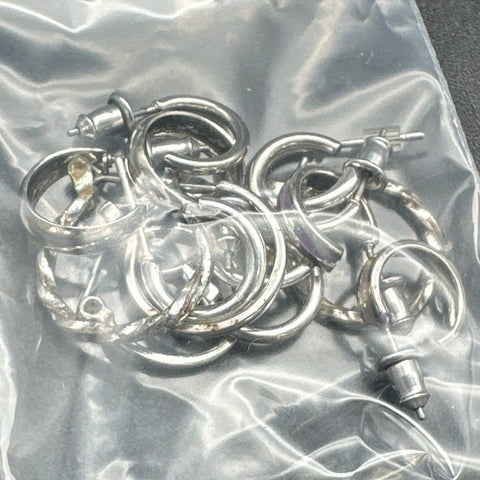 Vintage & Modern Costume Jewelry Lot 30+ Pairs Earrings Hoops Dangles Sun Faces