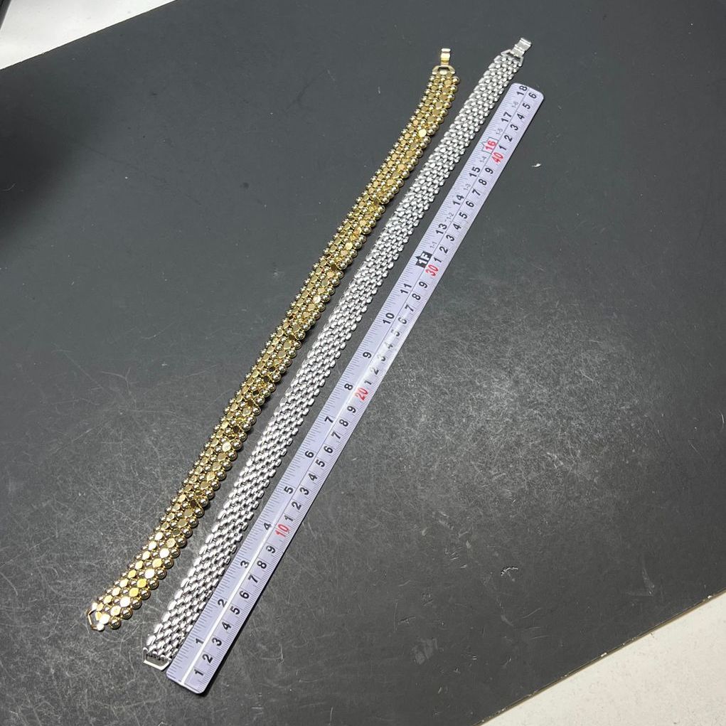 Silver & Gold Tone Panther Link Necklaces