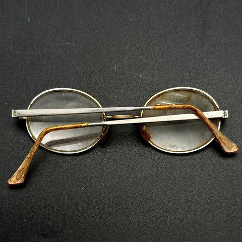 Vintage 50s S.H. Laufer 12K Gold Filled Oval Wire Rim Glasses Frames Sz 4 1/4