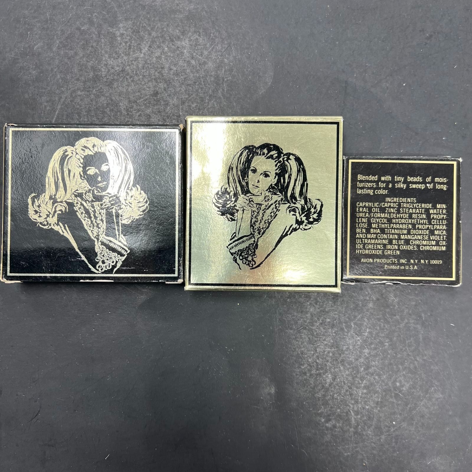 Vintage Avon The Fashion Group IOP NIB Compact Eyeshadow Foundation Lot of 5