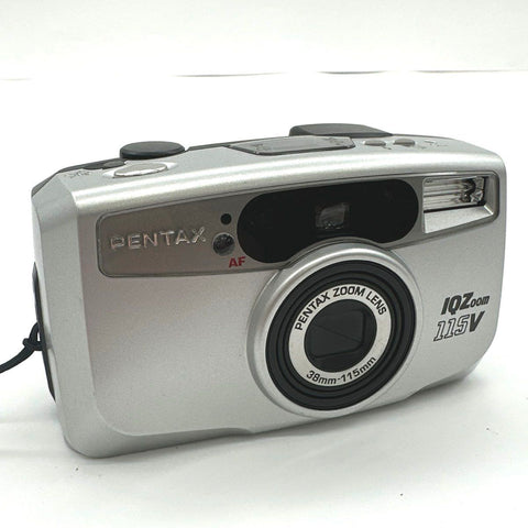 Vintage Pentax IQZoom 115V 35mm Point & Shoot Film Camera 38-115mm Lens Tested