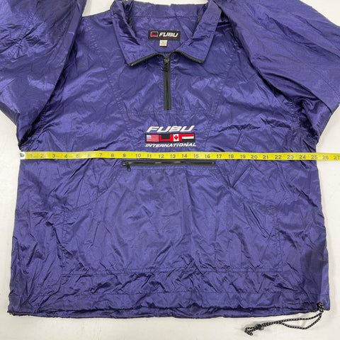 Vintage 90s FUBU International Ripstop Pullover Windbreaker Jacket Sz XL