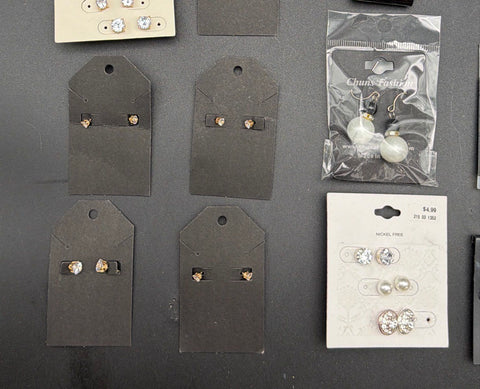 Paparazzi Claire's H&M Costume Jewelry Lot 28+ Pairs Assorted Earrings Hoops