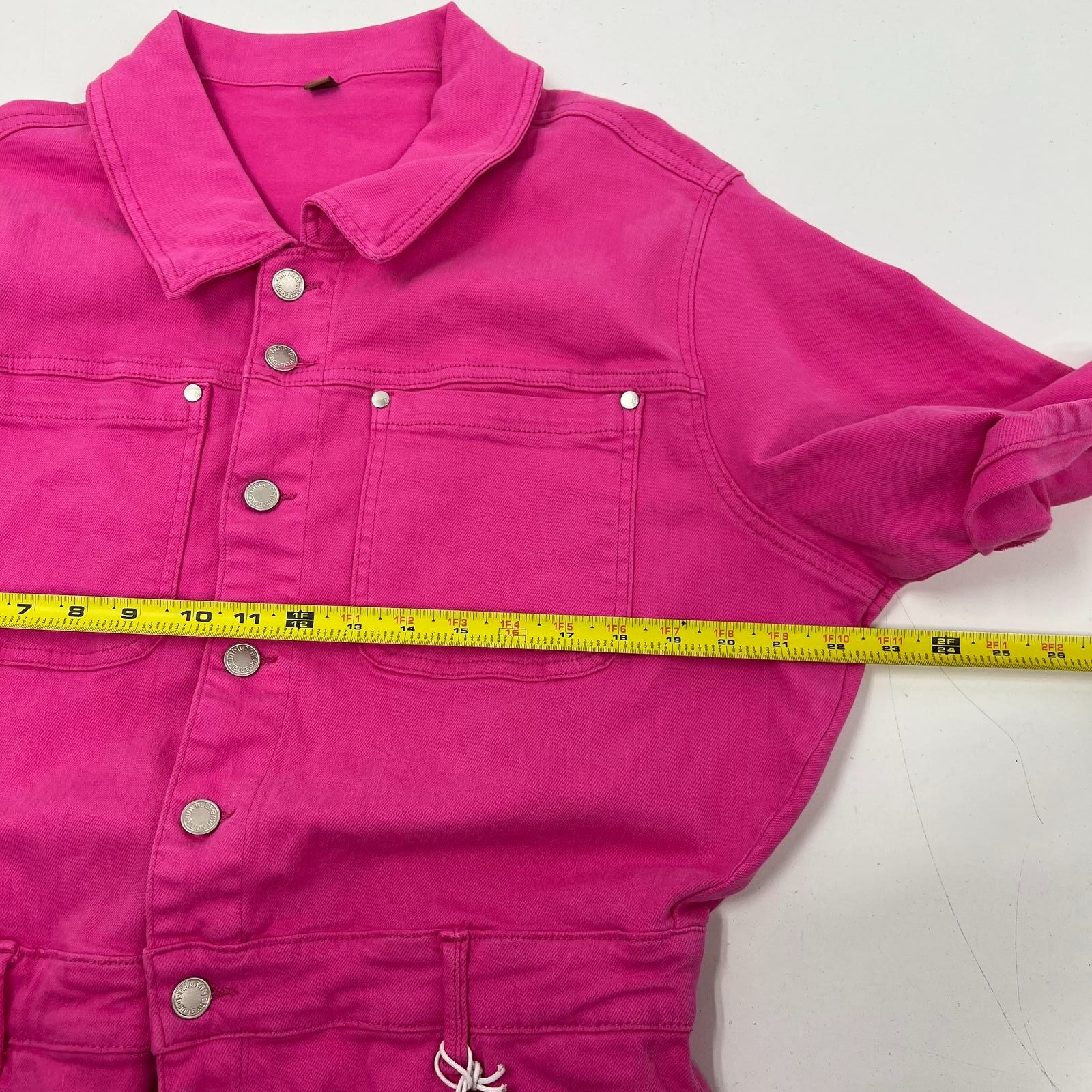 Judy Blue Garment Dyed Utility Flare Jumpsuit Hot Pink Women's Size 2XL NWT