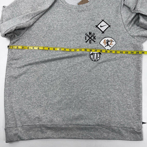 Nike Men's Gray Baseball Dri-FIT Sweatshirt Embroidered #42 Patches Sz XL