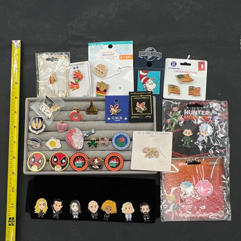 Collectible Pin Lot Marvel Deadpool Hunter x Hunter Enamel 39 Pieces Modern