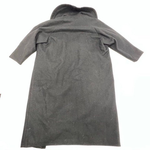 Vintage 80s Topcoat Exclusive Velvet Collar Wool Overcoat Made in England Sz S