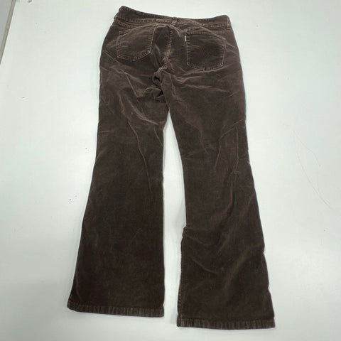 Levi's Women's 526 Slender Boot Cut Brown Corduroy Pants Trousers Size 12