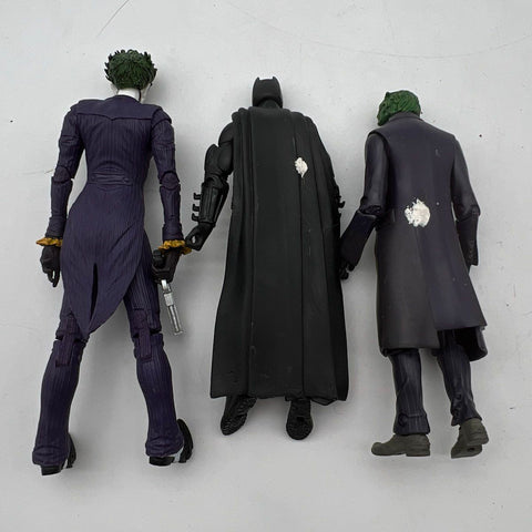 Batman and The Joker Action Figure Lot Dark Knight & Arkham 3 Figures