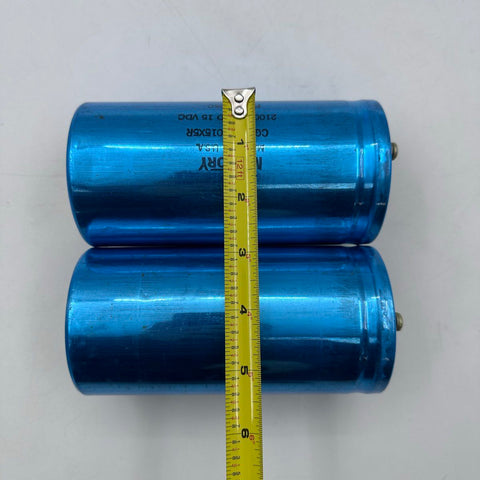 Vintage Mallory CGS 210000 MFD 15 VDC Electrolytic Capacitors Lot of 2 Untested