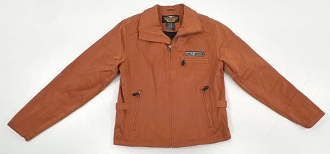 Vintage Harley-Davidson Women's Cotton Nylon Rider Jacket Rust Orange Sz XS