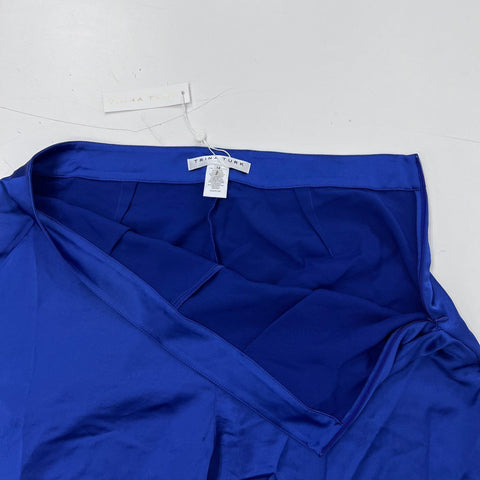 Trina Turk Women's Royal Blue Satin Ines Wide Leg Pants NWT Sz 12