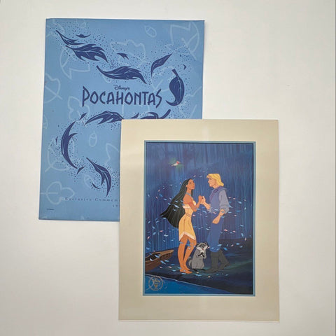 Disney Store Exclusive 1995 Lithographs Sleeping Beauty Pocahontas 11x14 2pc
