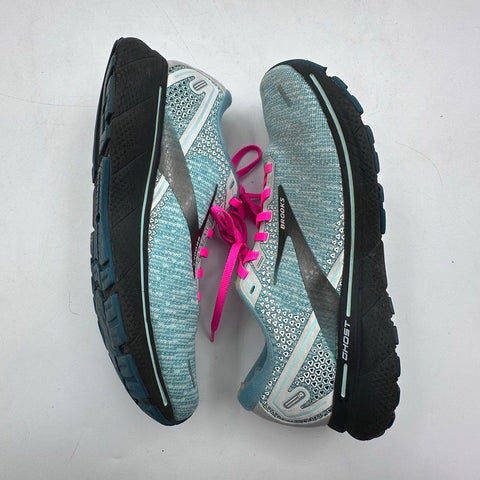 Brooks Ghost 14 Light Blue Pink Women's Running Shoes Size 10