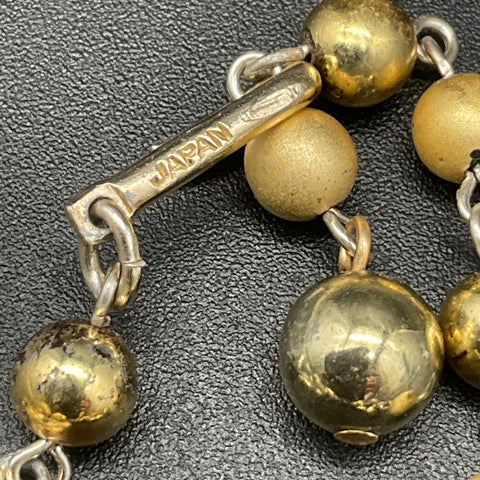 Vintage Beaded Jewelry Lot 3 Necklaces AB Crystal Japan Gold Tone Hong Kong