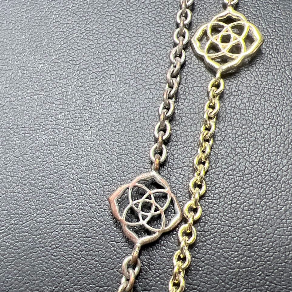2 Kendra Scott Silver & Gold tone Chain Necklaces