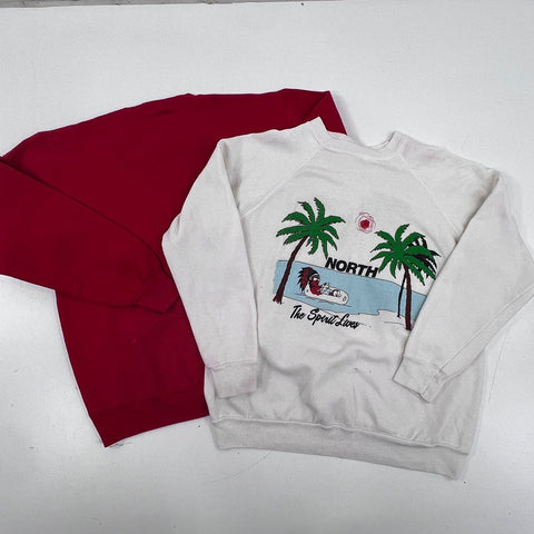 Vintage 80s SM North High School Crewneck Sweatshirt Lot Russell Artex Sz L-XL