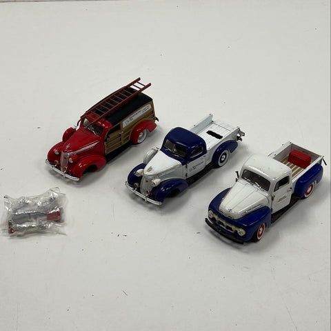 Promotional Diecast Car Lot 3 Vehicles Armstrong Air Jensen-Klich Missing Tire