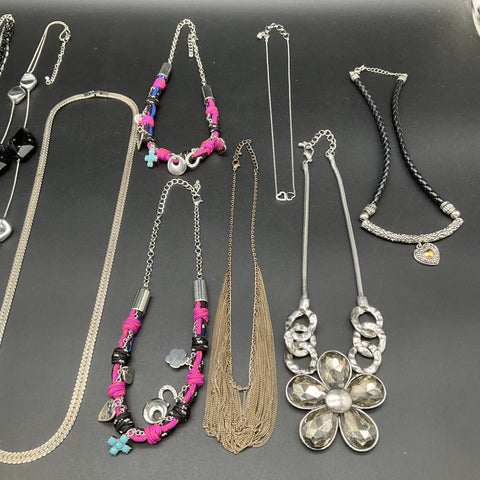 Mixed Costume Fashion Jewelry Lot of 12 Necklaces Vintage to Modern 1.18 lbs