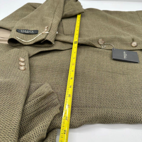 Tallia Men's Tan Worsted Wool Blazer Sport Coat Vintage 90s Y2K NWT Sz 43L