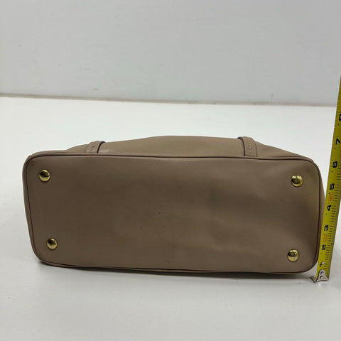 Coach Taupe Leather Peyton Jordan Double Zip Satchel Handbag F25669