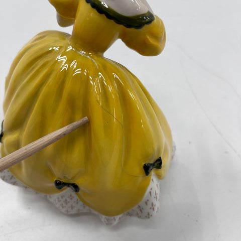 Royal Doulton The Last Waltz HN 2315 Figurine Bone China 1965 Yellow Dress 8"