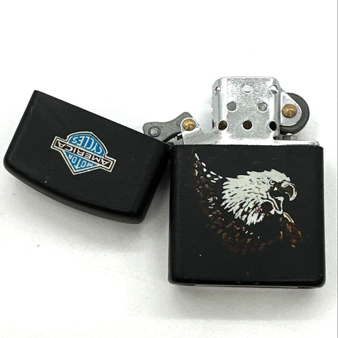 Biker Lighter Lot 3 Eagle Skull Motor America Cycles Black Matte Untested