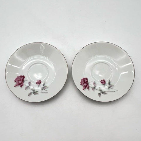 Nasco Rose Bramble Fine China Tea Set 9 Piece Cups Saucers Sugar Creamer Japan