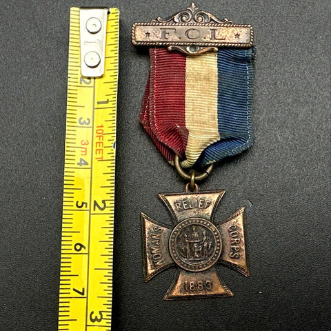 Antique Woman's Relief Corps Medal 1883 Civil War WRC Wendell MPLS FCL Badge