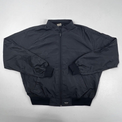 Vintage Tony Lama Men's Black Nylon Windbreaker Bomber Jacket Logo Sz XXL