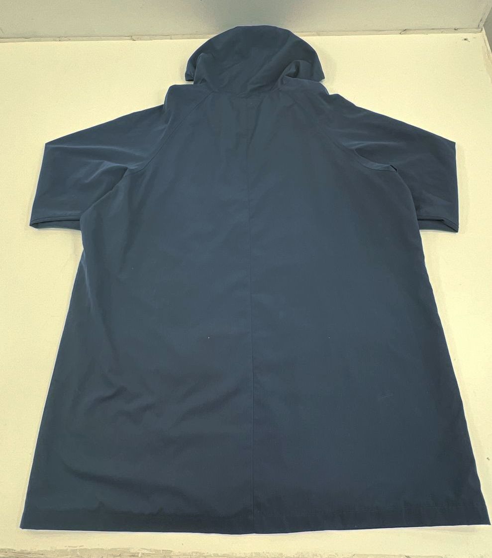 L.L.Bean Women's Polyester Hooded Rain Jacket Coat 2X Navy Blue Full Zip