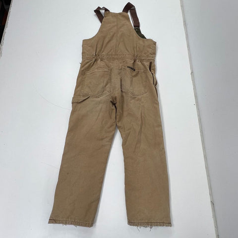 Vintage 90s Walls Zero-Zone Tan Insulated Quilted Lined Bib Overalls Men's