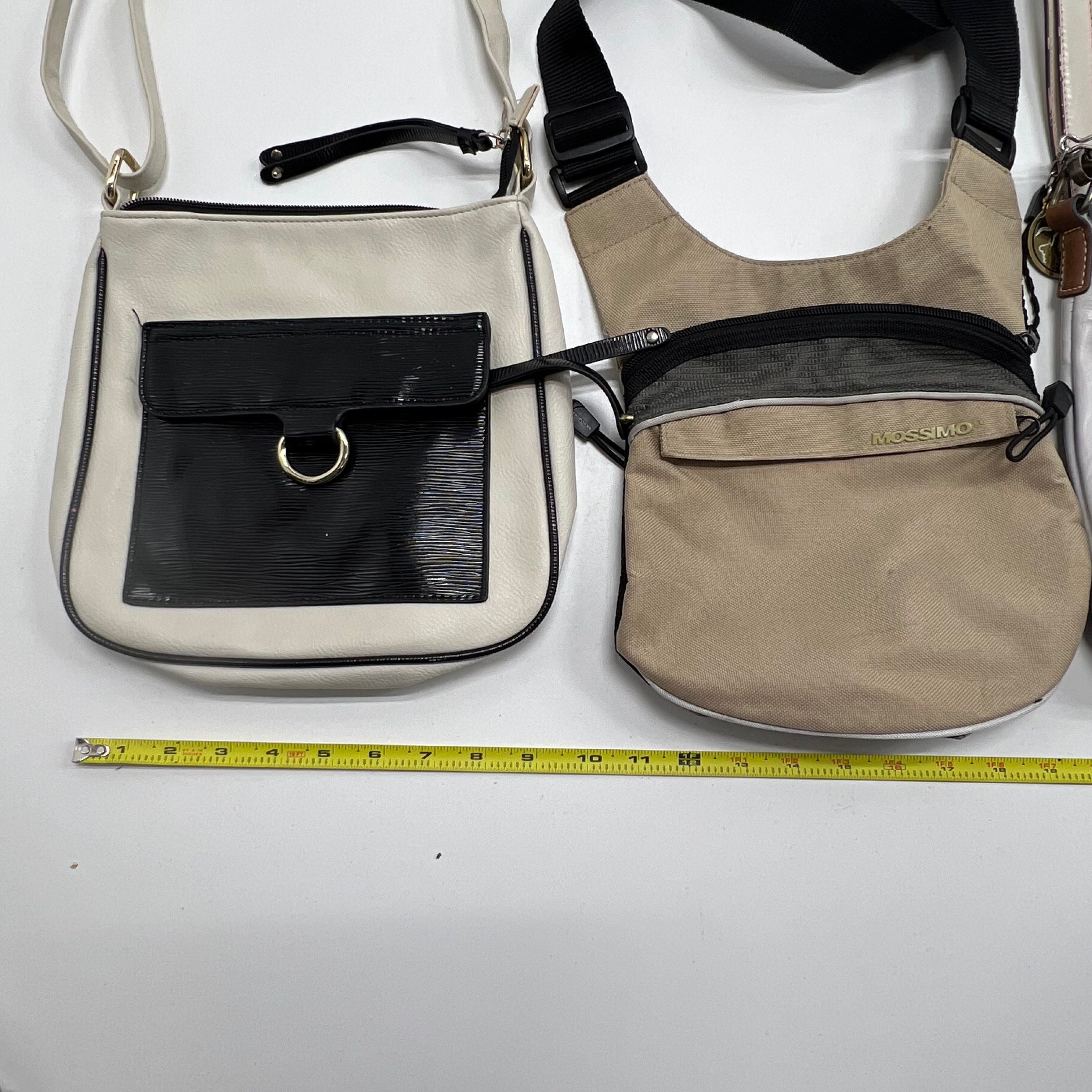 Lot of 5 Brown Beige Medium Crossbody Bags Adjustable Straps