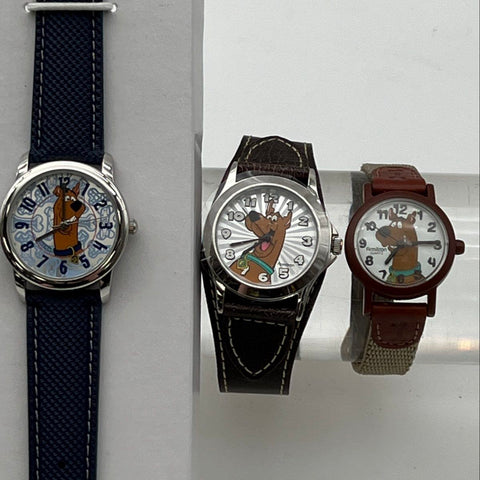Scooby-Doo Vintage 2000s Watch Lot of 3 Avon Armitron with Boxes and Keychain