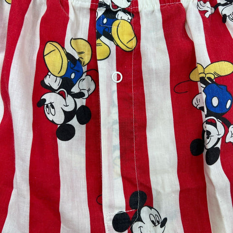 Vintage 90s Mickey Mouse Disney Hanes Striped Boxer Shorts Made in USA Sz L