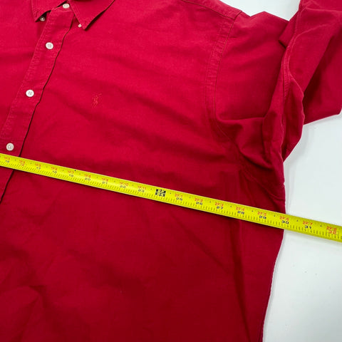 Vintage 90s Ralph Lauren Golf Tilden Button Down Shirt Embroidered Pony Sz XXL